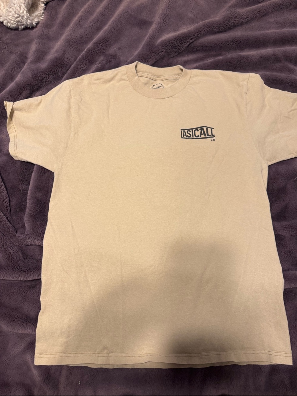 Men's Beige Logo T-Shirt